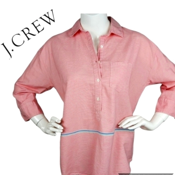 J. Crew Tops - J.crew Striped‎ Buttons Front Shirt
